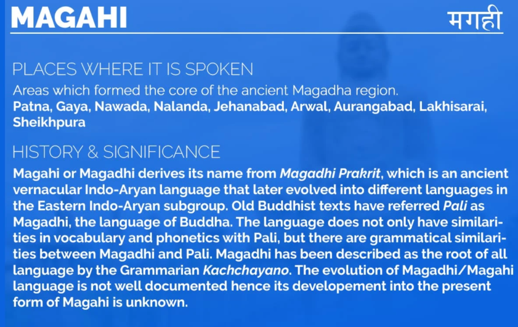 History of Magahi Language